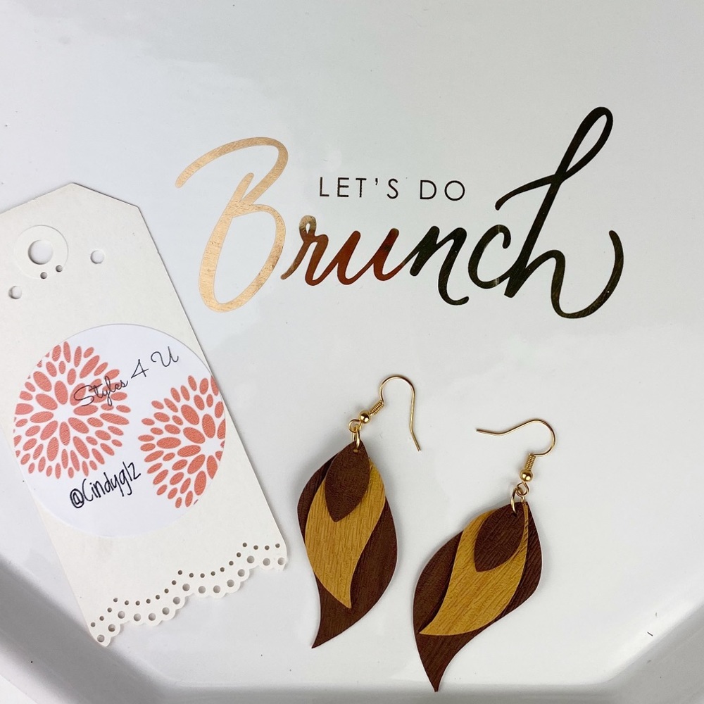Faux Leather Earrings